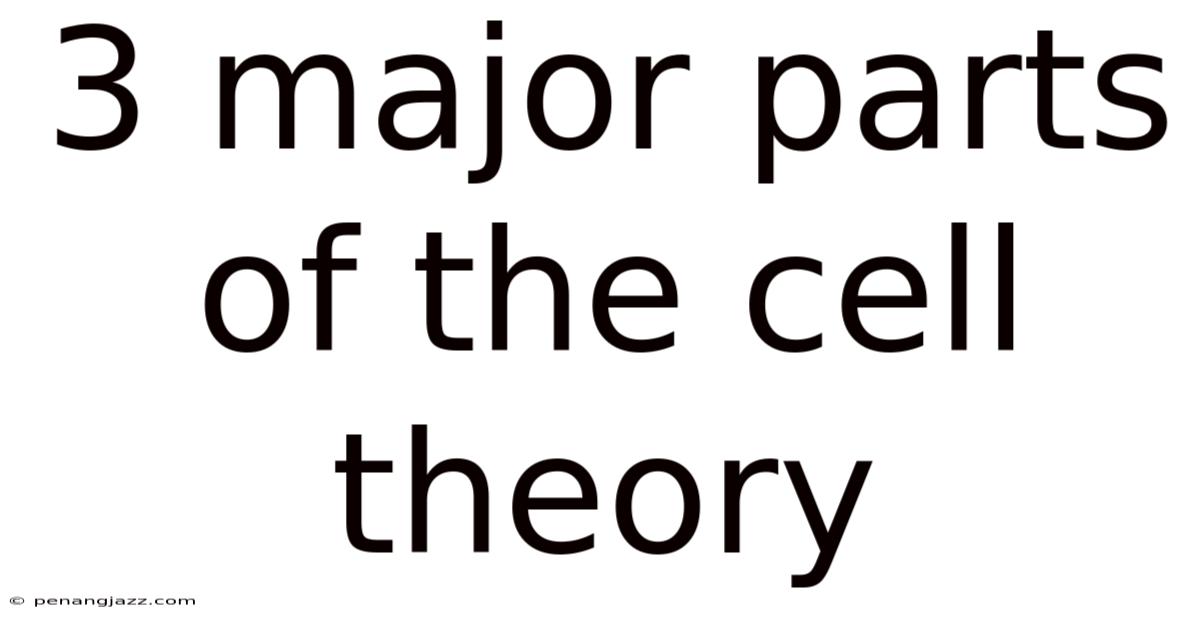 3 Major Parts Of The Cell Theory