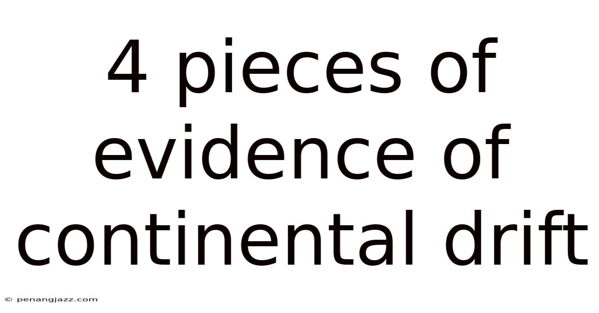 4 Pieces Of Evidence Of Continental Drift