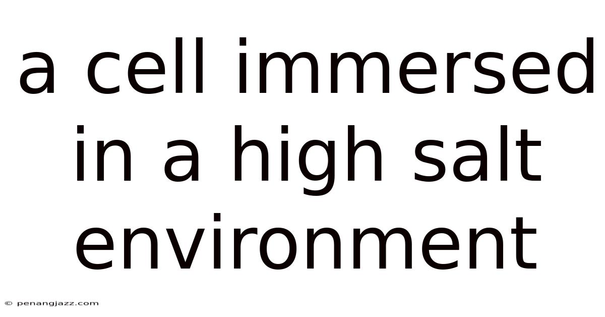 A Cell Immersed In A High Salt Environment