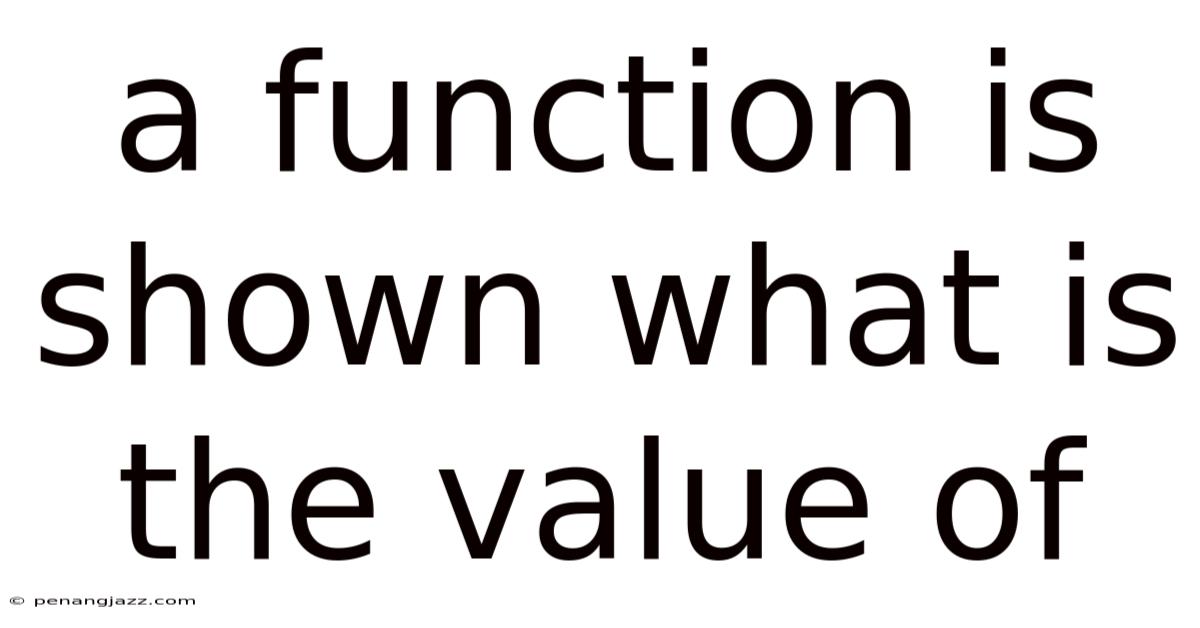 A Function Is Shown What Is The Value Of