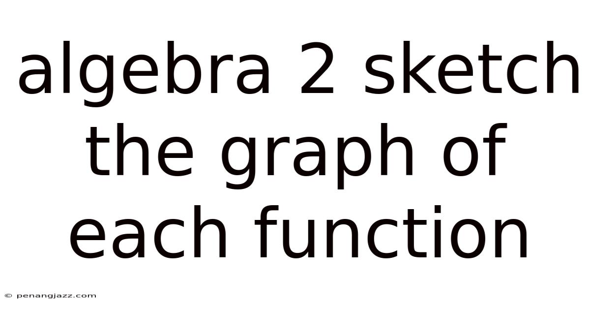Algebra 2 Sketch The Graph Of Each Function