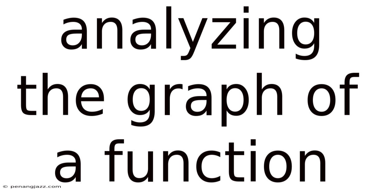 Analyzing The Graph Of A Function