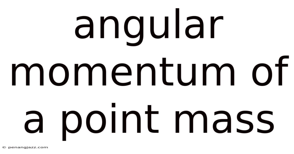 Angular Momentum Of A Point Mass