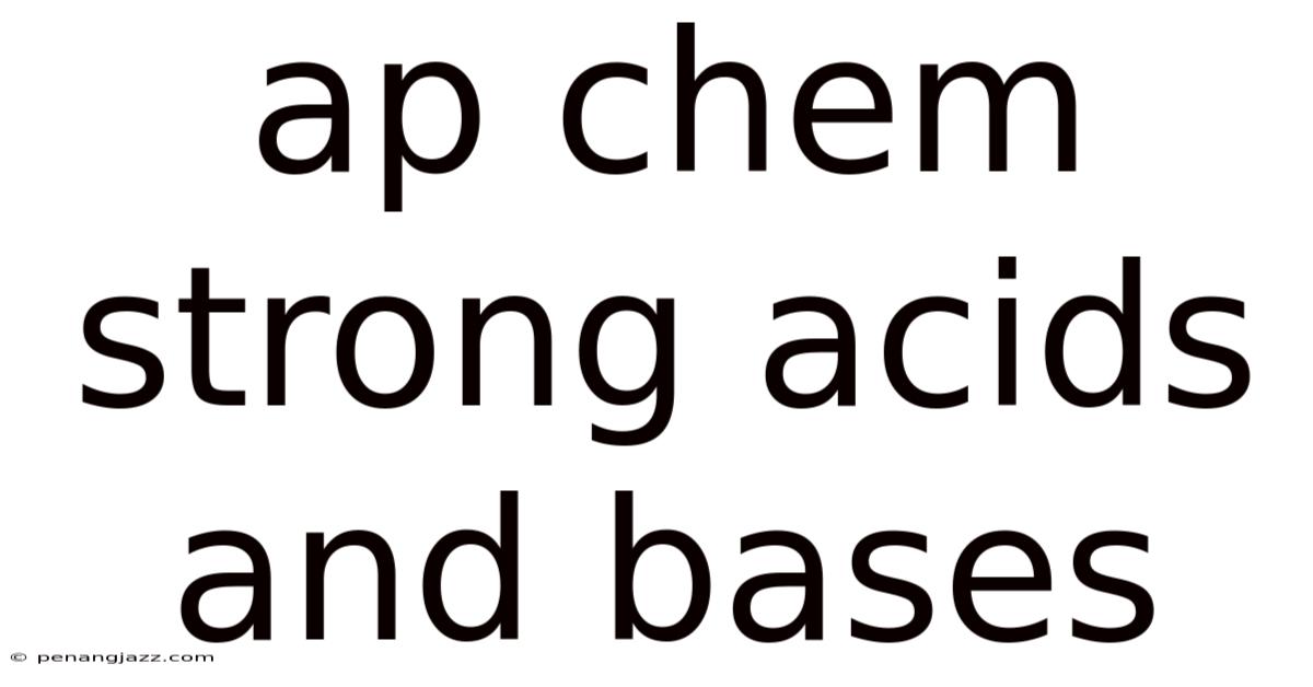 Ap Chem Strong Acids And Bases