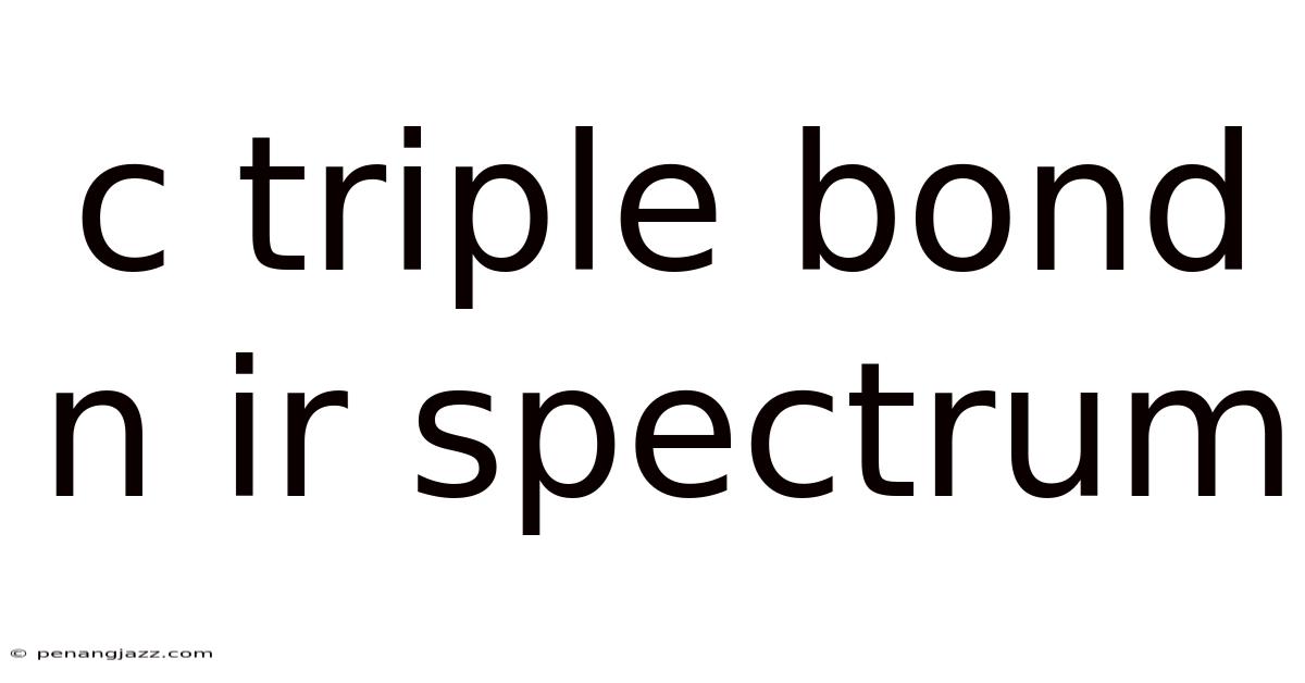 C Triple Bond N Ir Spectrum