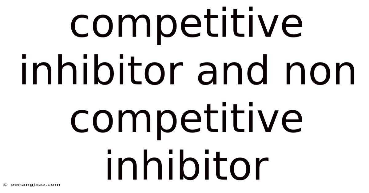 Competitive Inhibitor And Non Competitive Inhibitor