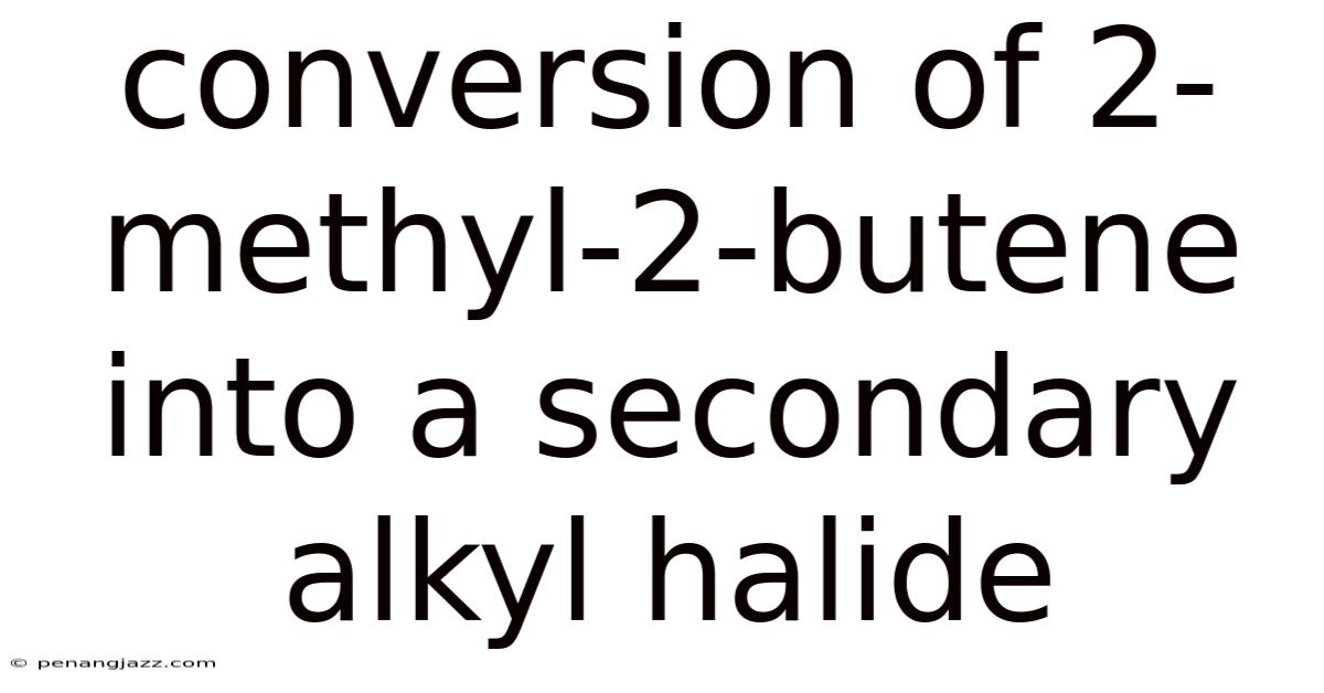 Conversion Of 2-methyl-2-butene Into A Secondary Alkyl Halide