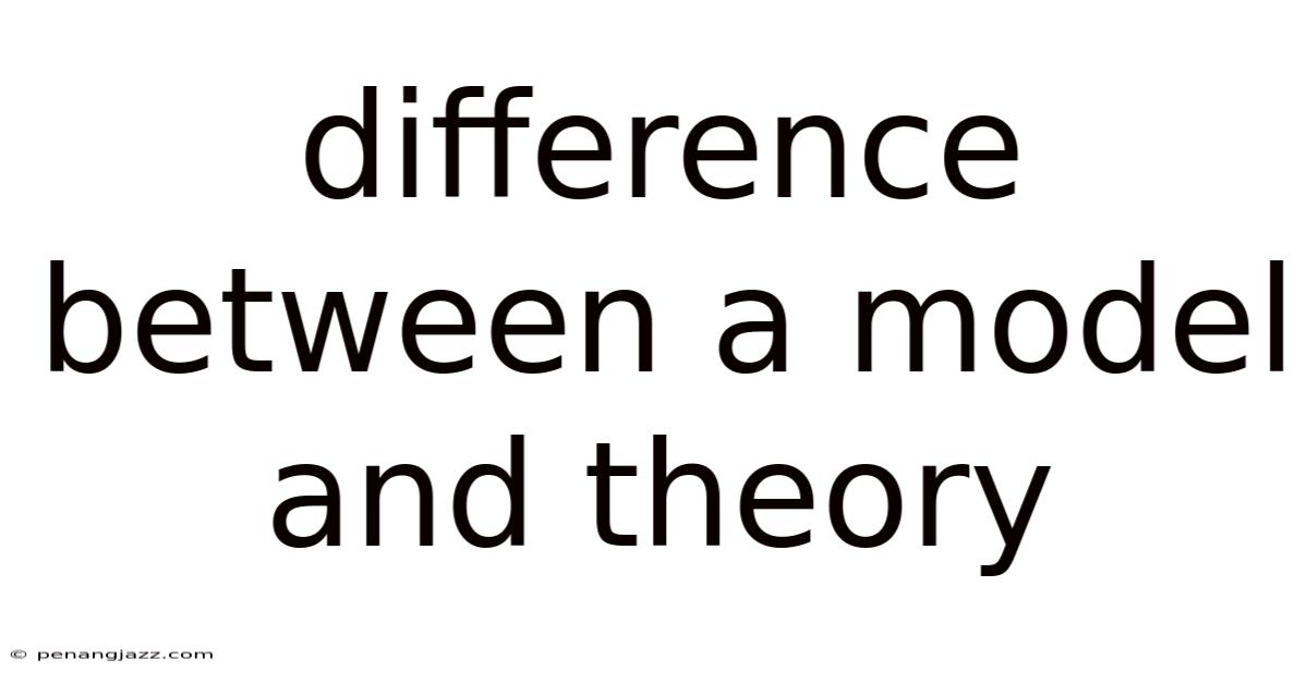 Difference Between A Model And Theory