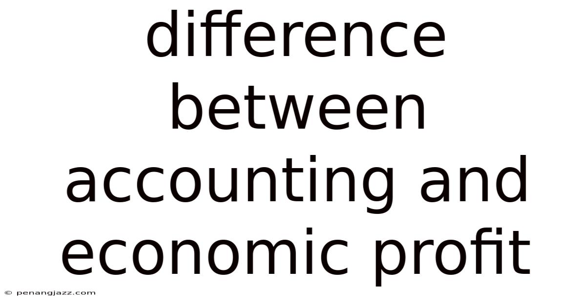 Difference Between Accounting And Economic Profit