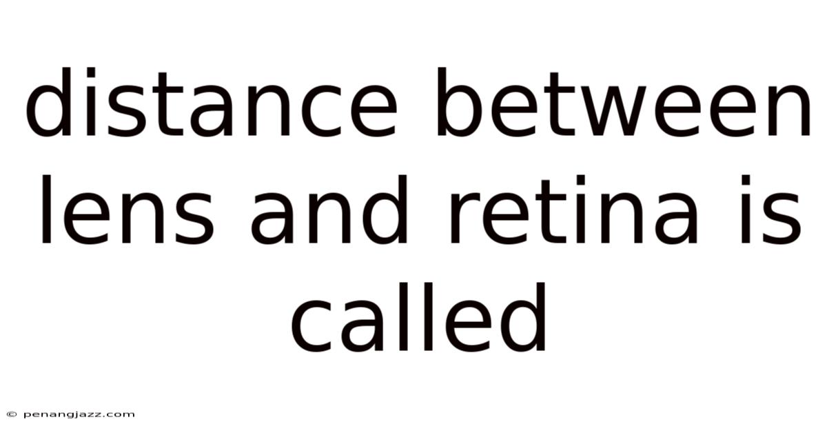 Distance Between Lens And Retina Is Called