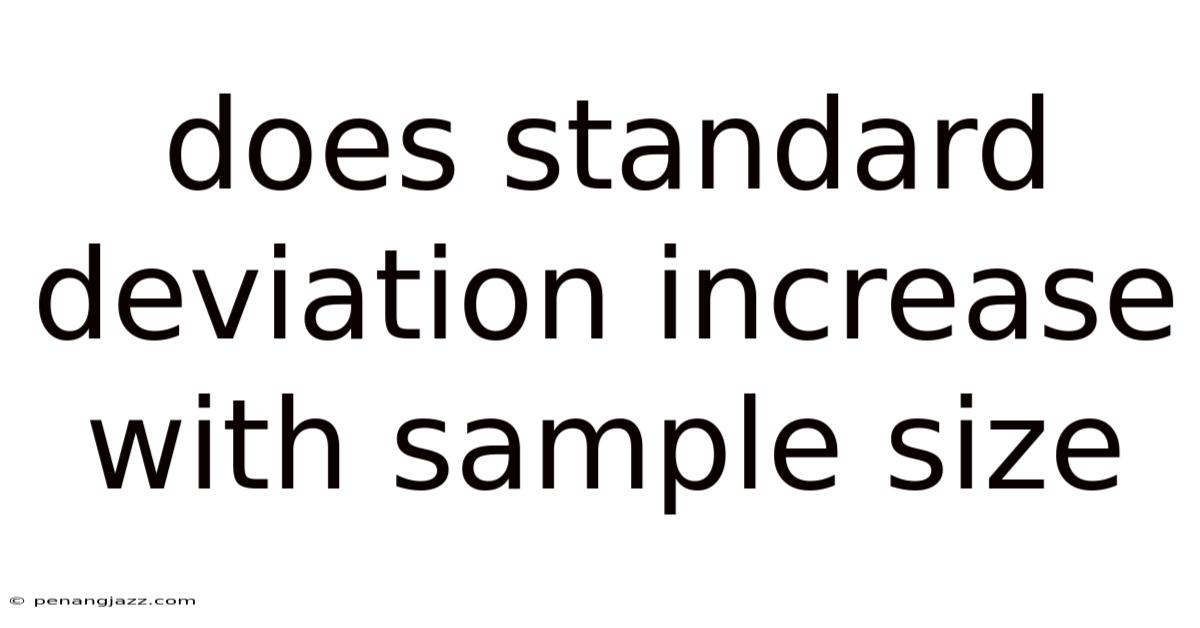 Does Standard Deviation Increase With Sample Size
