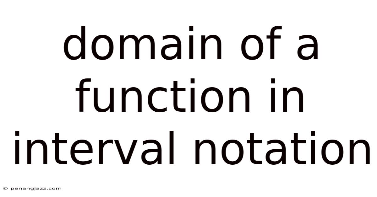 Domain Of A Function In Interval Notation
