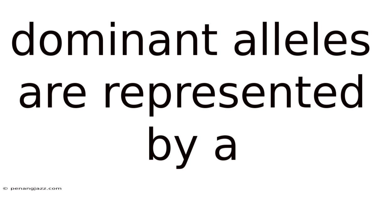 Dominant Alleles Are Represented By A