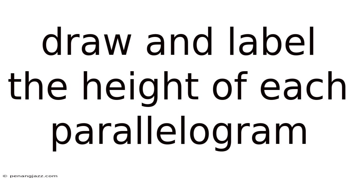 Draw And Label The Height Of Each Parallelogram
