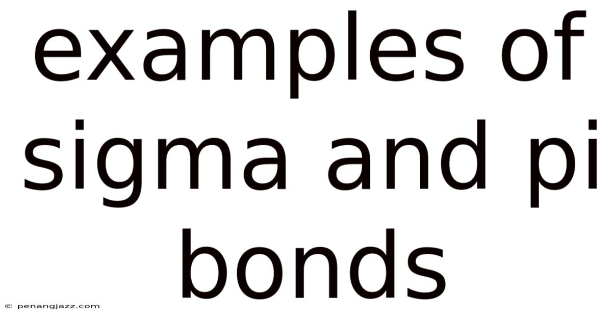 Examples Of Sigma And Pi Bonds