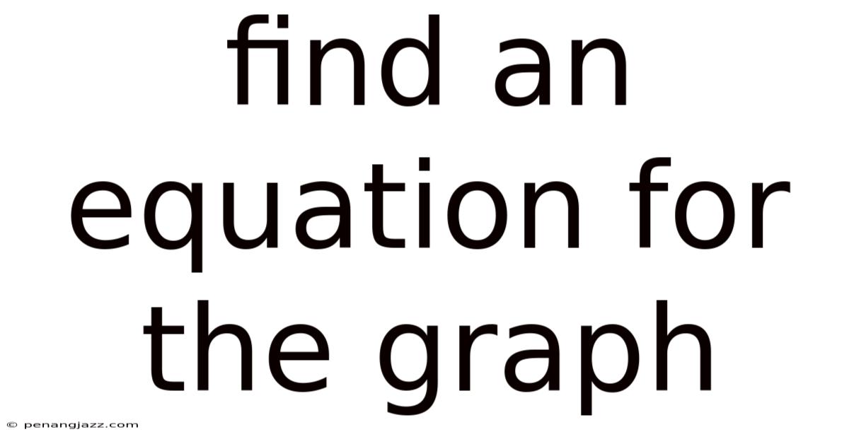 Find An Equation For The Graph