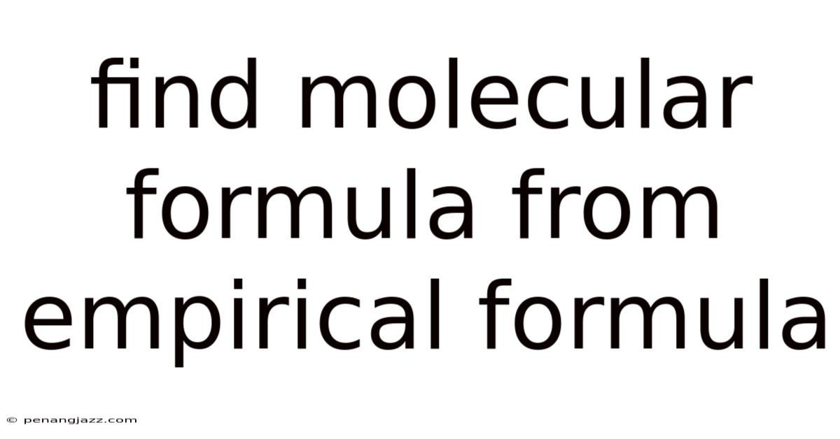Find Molecular Formula From Empirical Formula