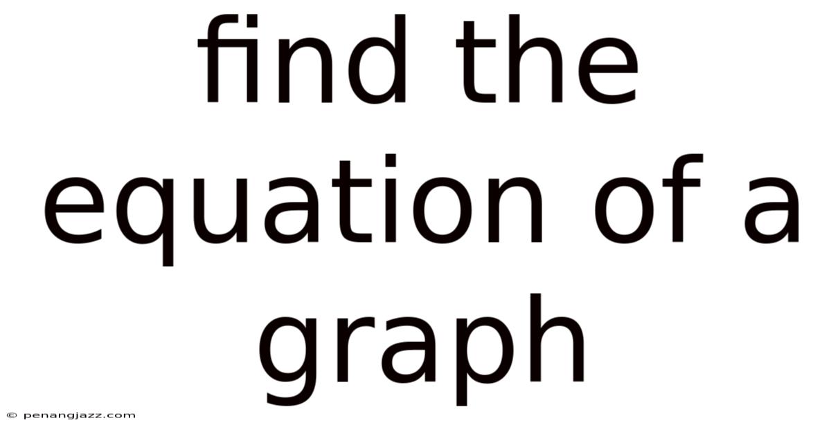 Find The Equation Of A Graph