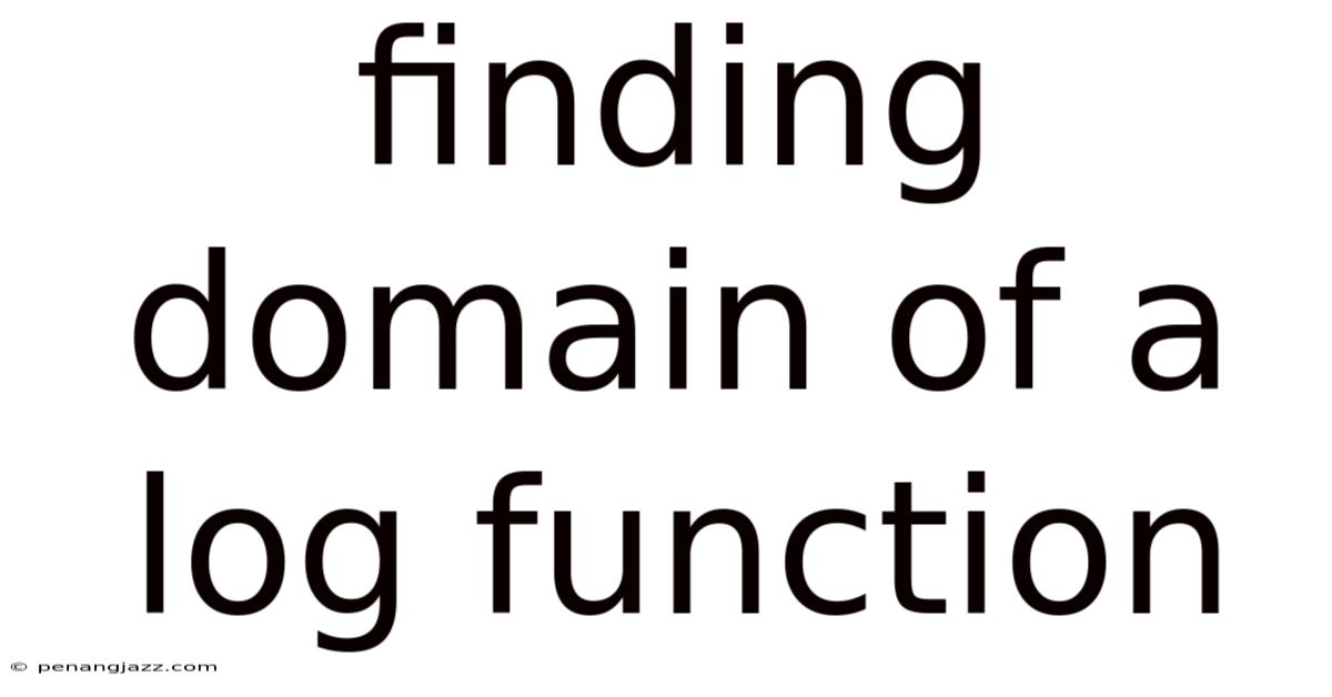 Finding Domain Of A Log Function