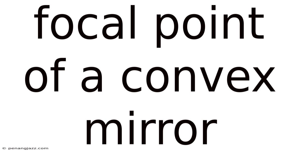 Focal Point Of A Convex Mirror