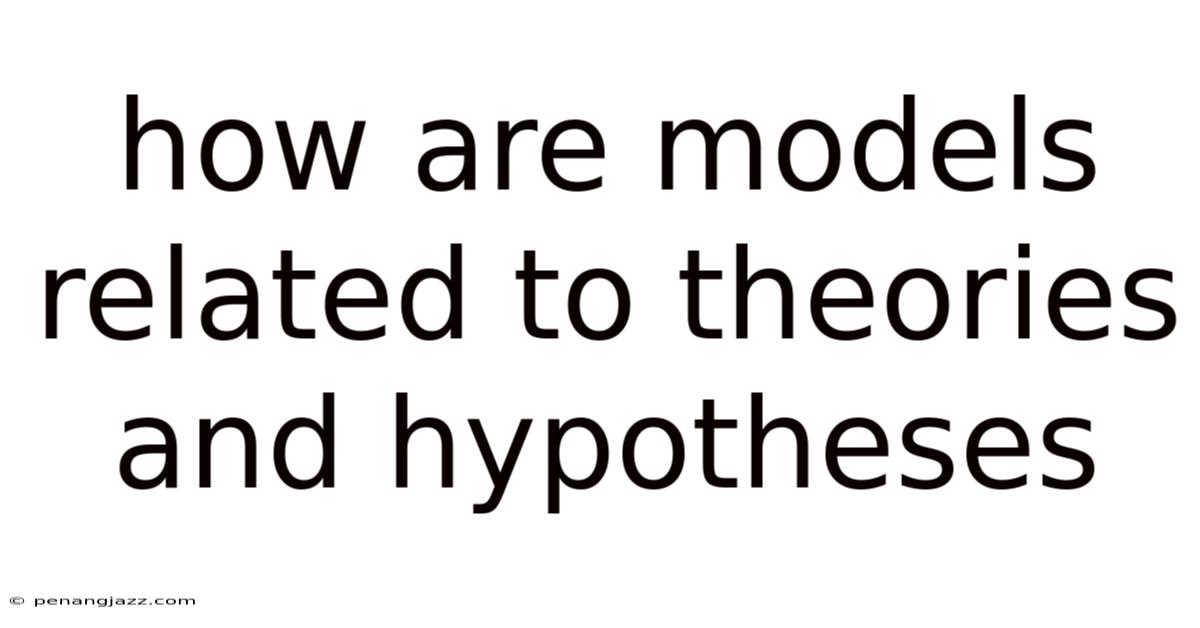 How Are Models Related To Theories And Hypotheses