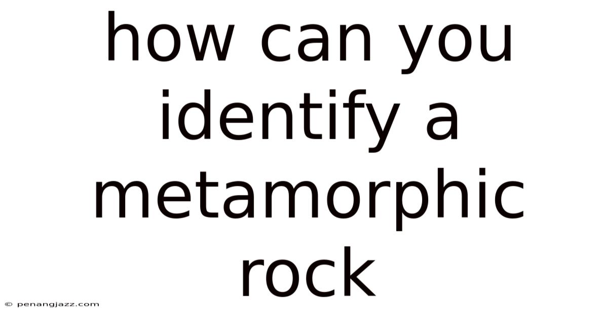 How Can You Identify A Metamorphic Rock