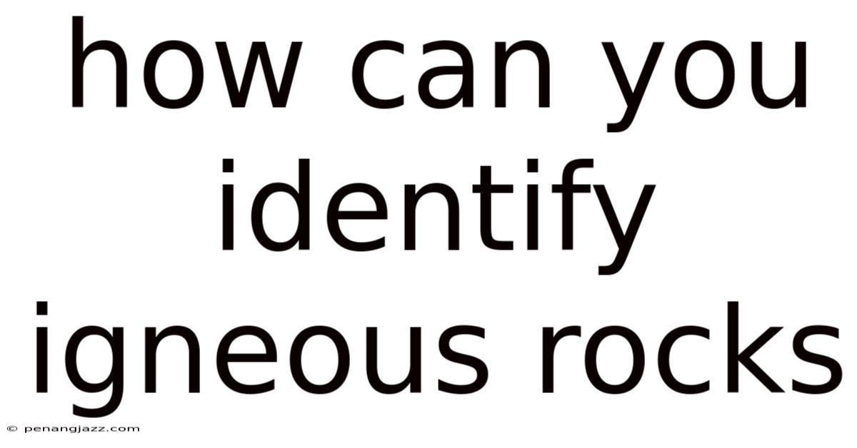 How Can You Identify Igneous Rocks