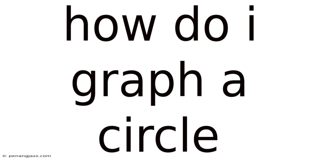 How Do I Graph A Circle