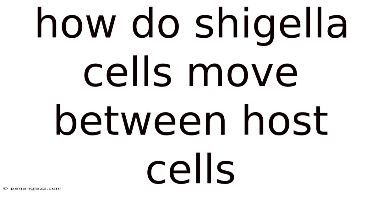 How Do Shigella Cells Move Between Host Cells