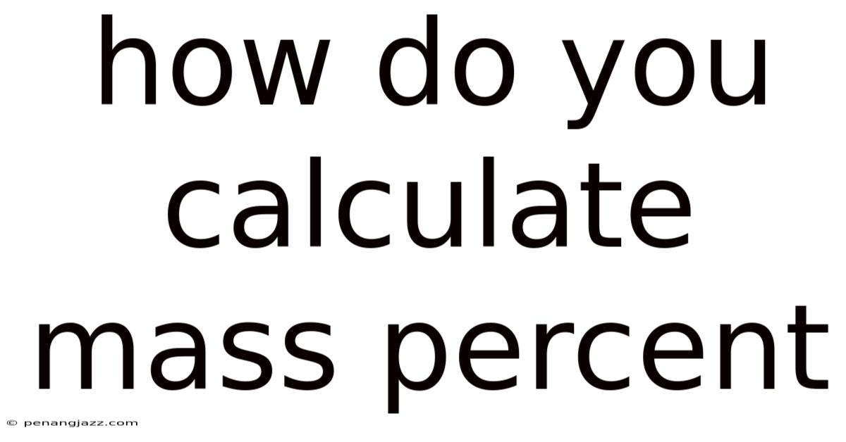 How Do You Calculate Mass Percent