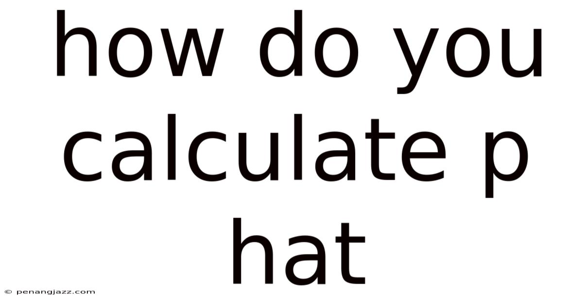 How Do You Calculate P Hat