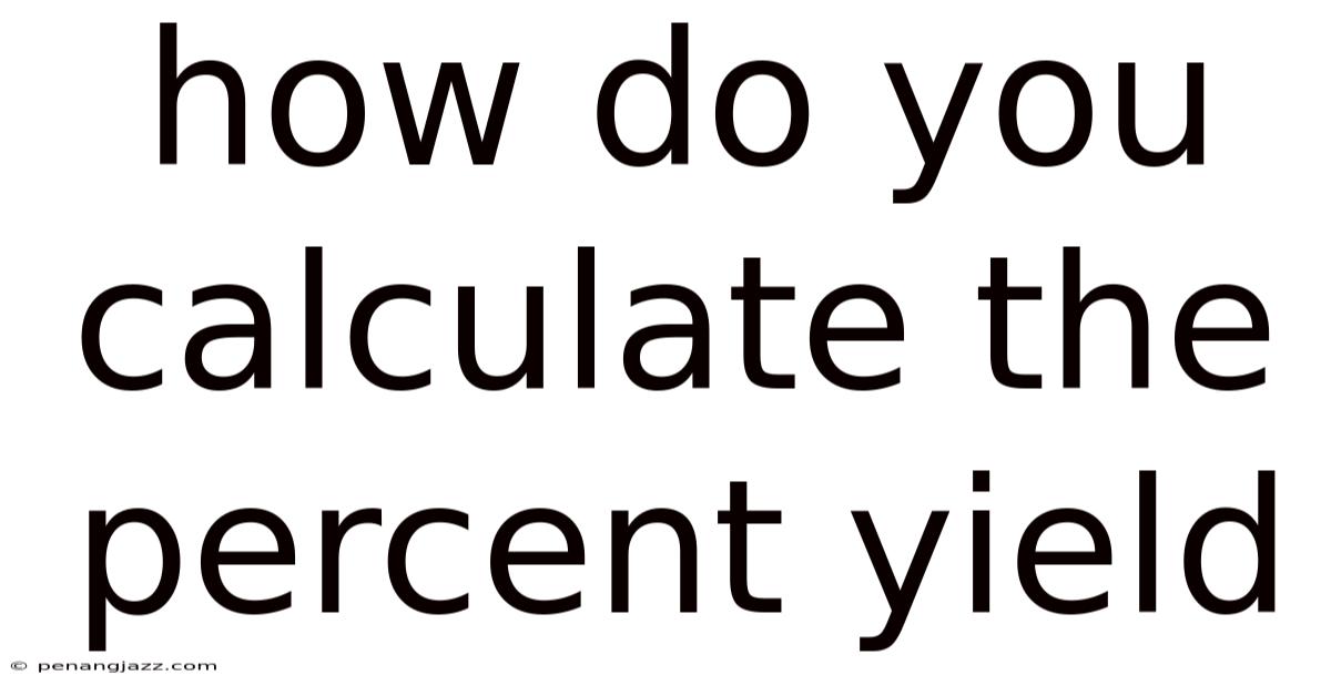 How Do You Calculate The Percent Yield