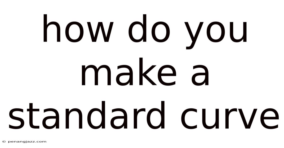 How Do You Make A Standard Curve