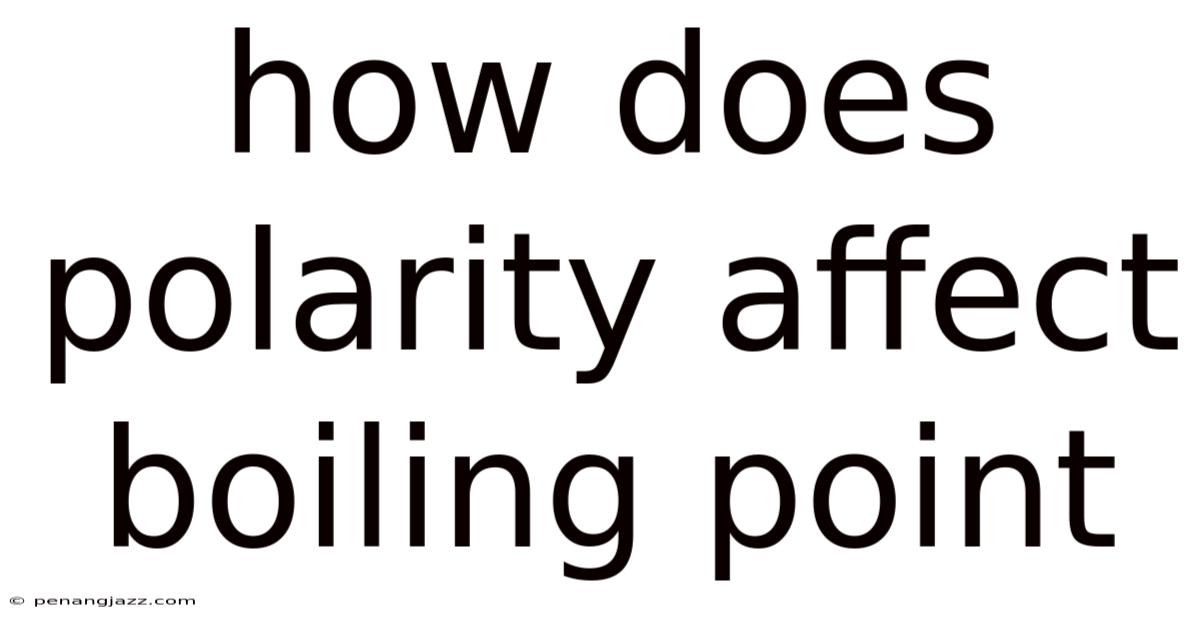 How Does Polarity Affect Boiling Point