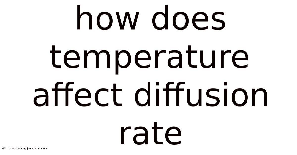 How Does Temperature Affect Diffusion Rate