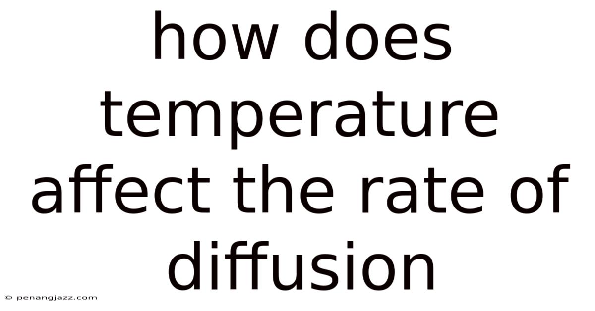 How Does Temperature Affect The Rate Of Diffusion