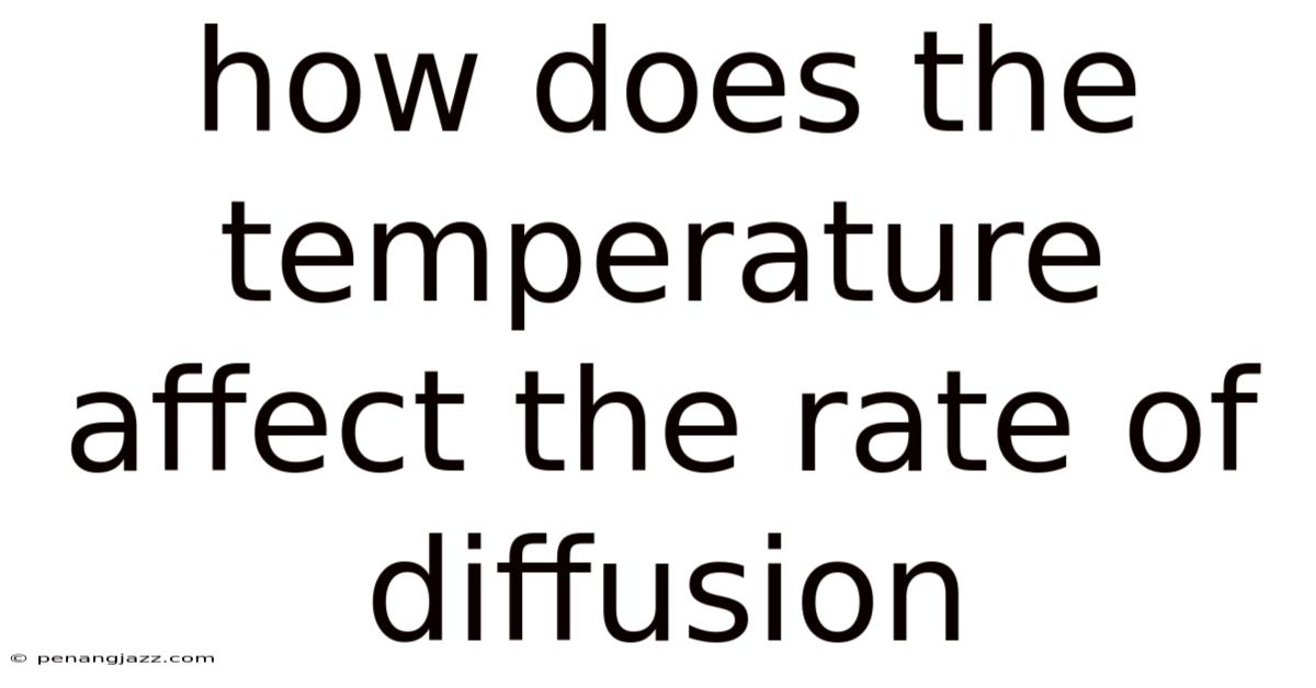 How Does The Temperature Affect The Rate Of Diffusion