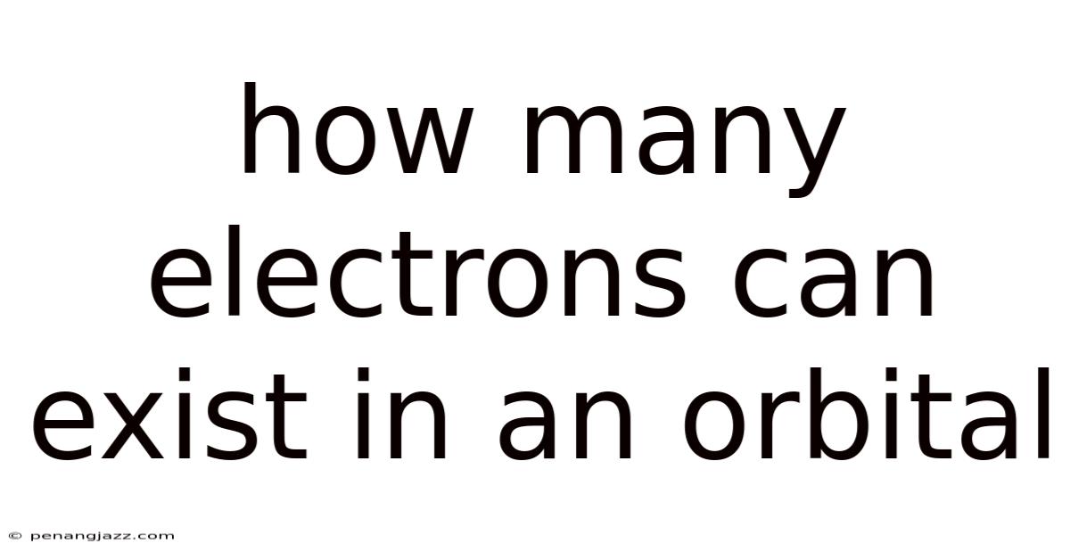 How Many Electrons Can Exist In An Orbital