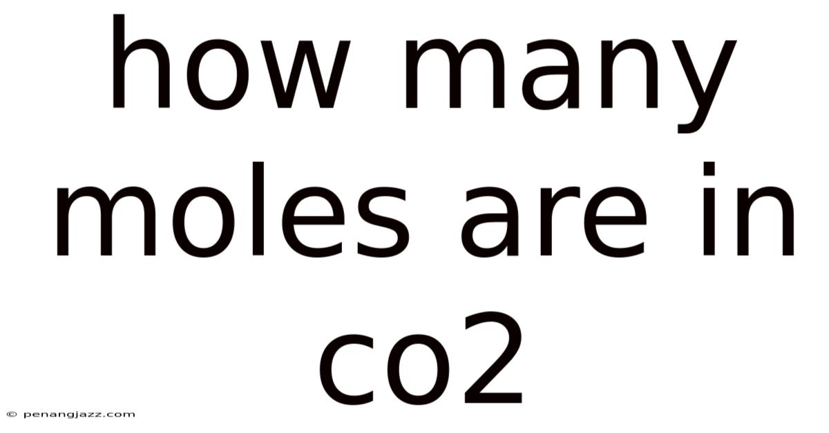 How Many Moles Are In Co2