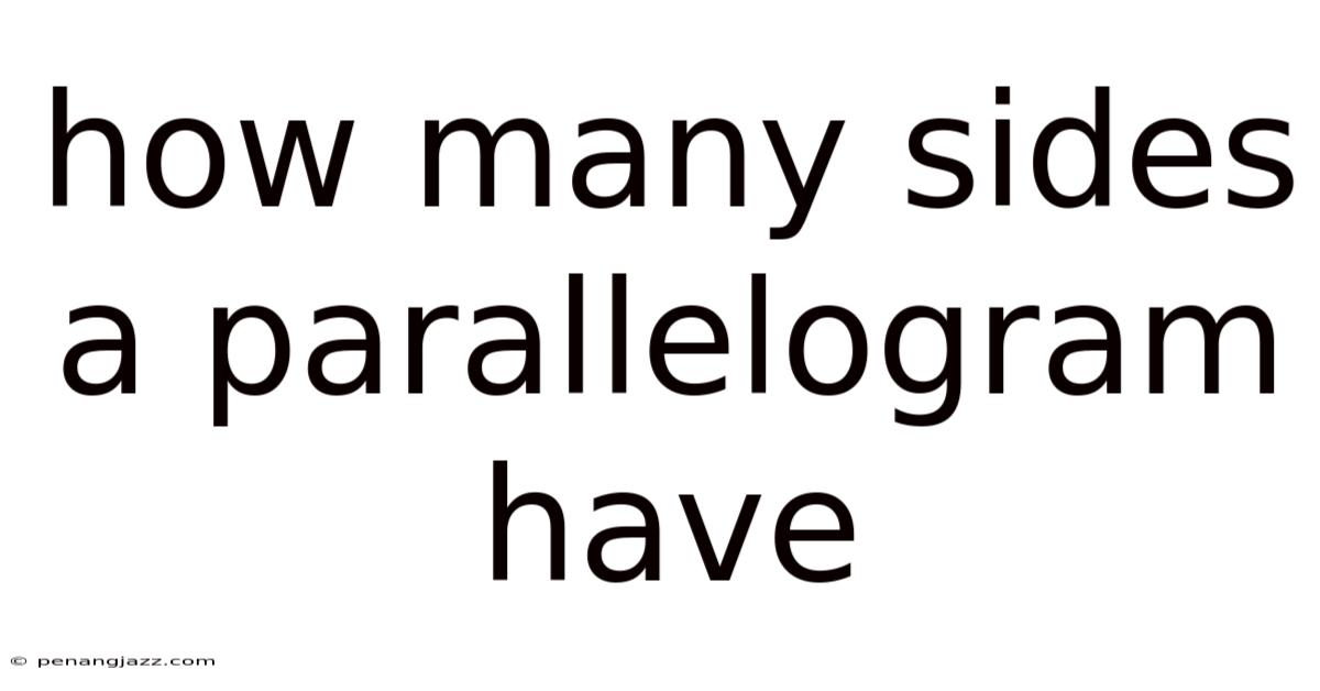 How Many Sides A Parallelogram Have