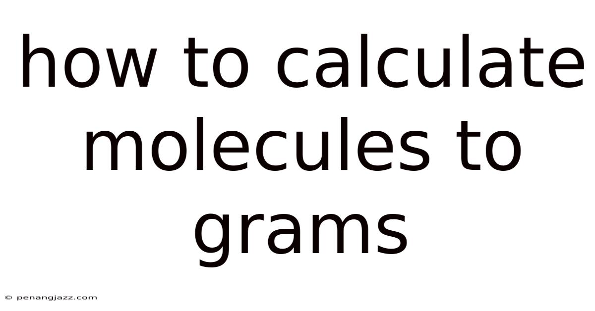 How To Calculate Molecules To Grams