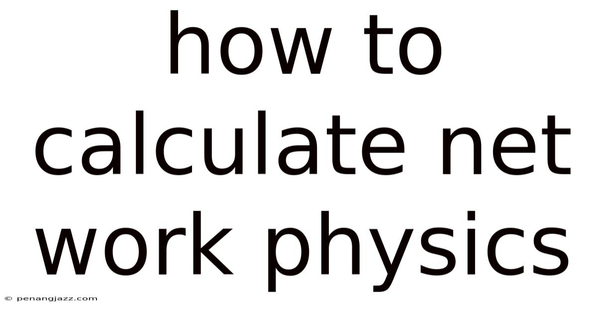 How To Calculate Net Work Physics