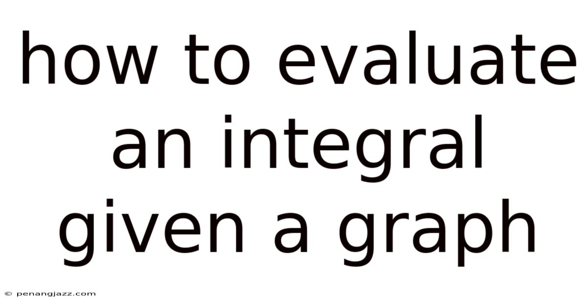 How To Evaluate An Integral Given A Graph