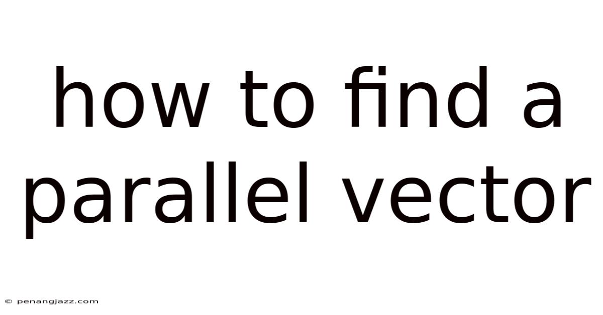 How To Find A Parallel Vector