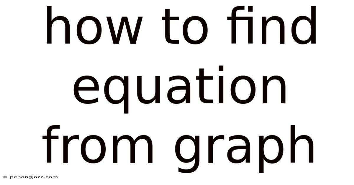 How To Find Equation From Graph