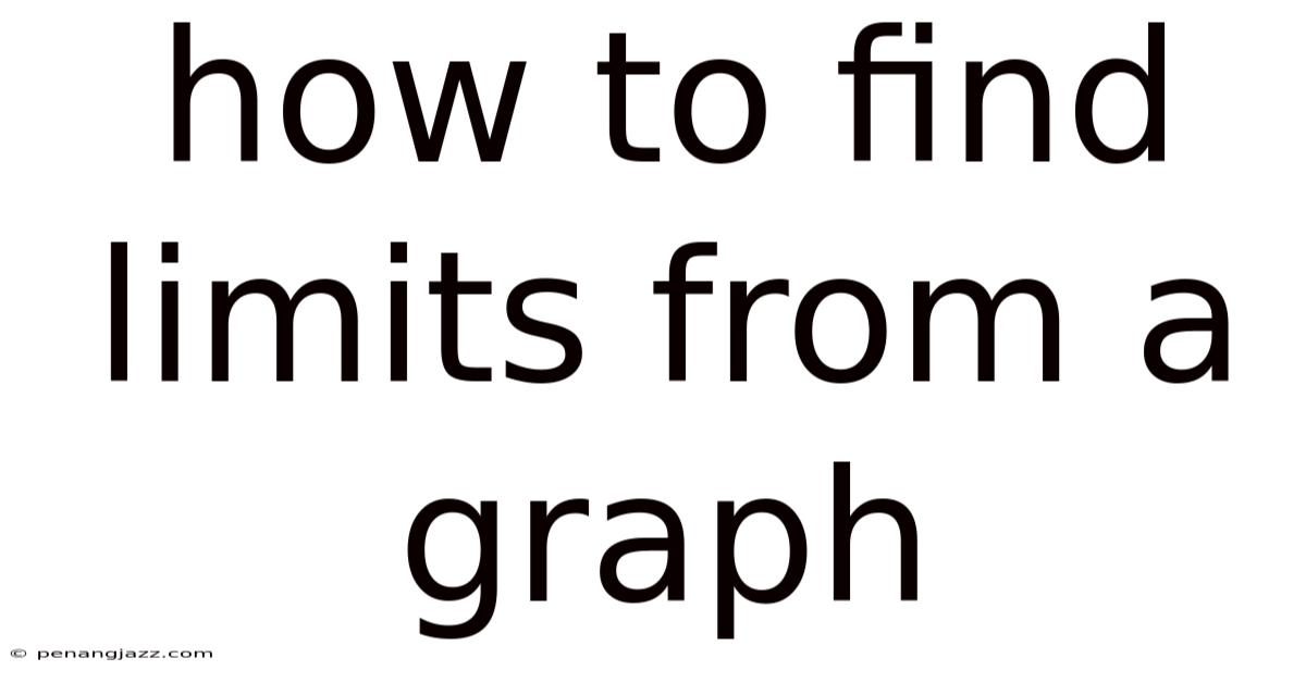 How To Find Limits From A Graph