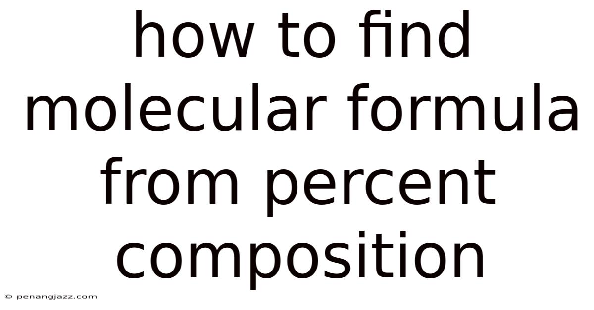 How To Find Molecular Formula From Percent Composition