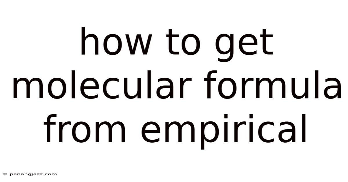 How To Get Molecular Formula From Empirical