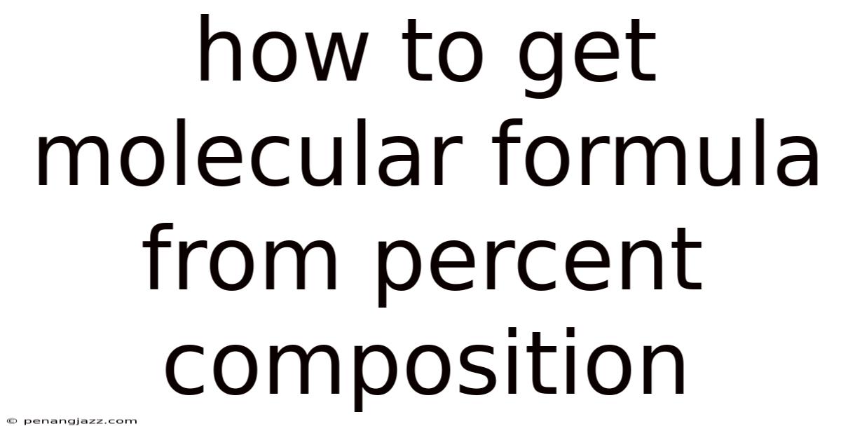 How To Get Molecular Formula From Percent Composition