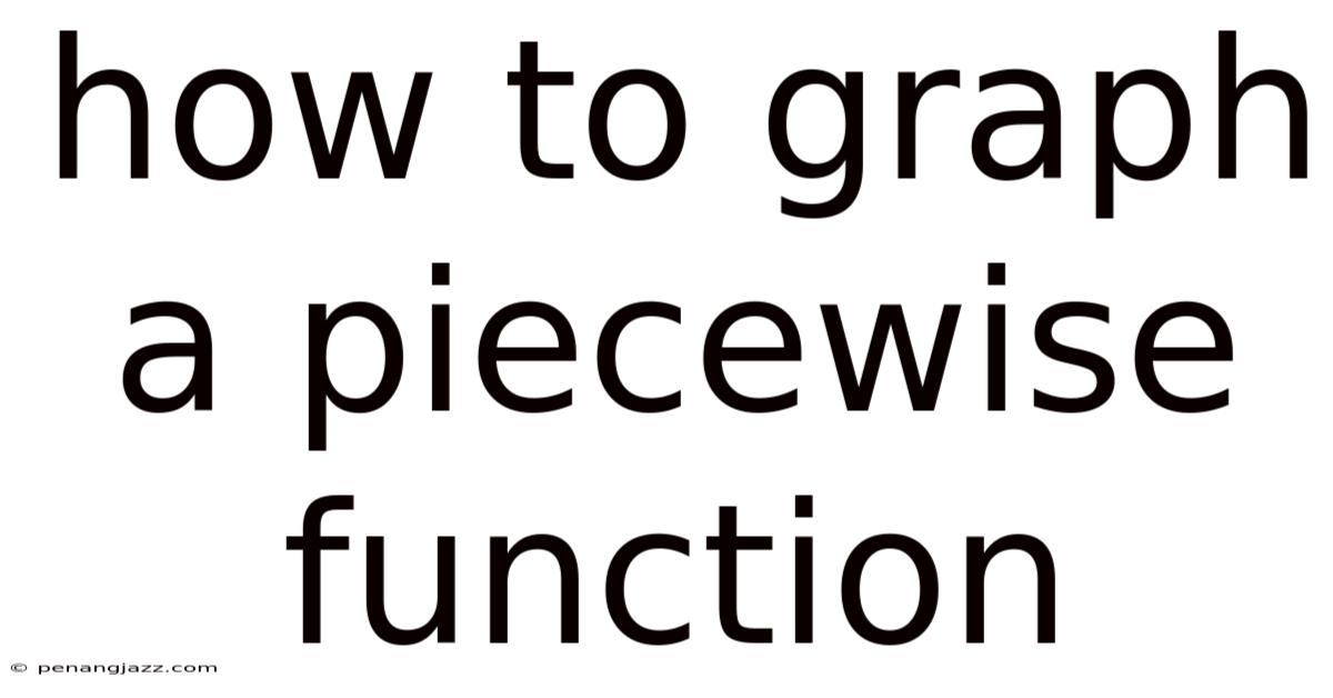 How To Graph A Piecewise Function